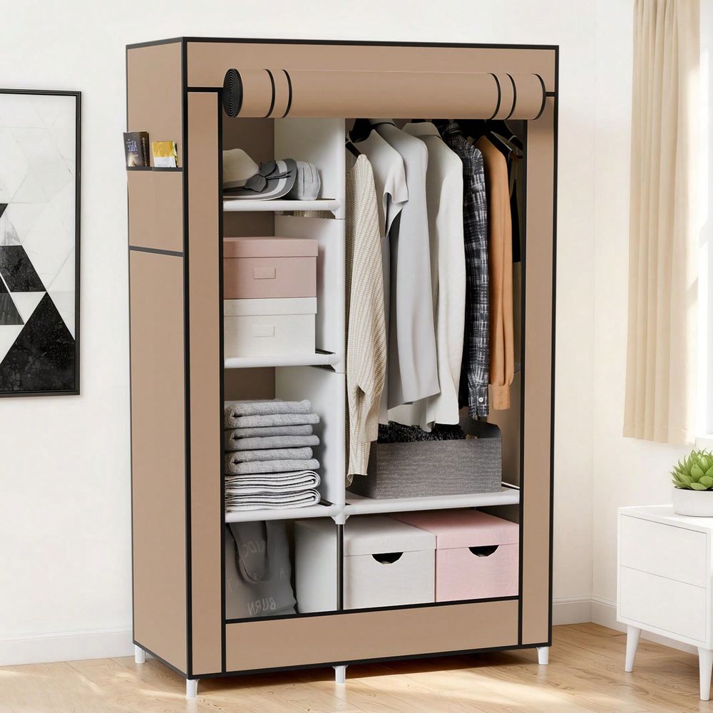 Closet Storage For Hanging Clo - Wardrobe Closet Portable Fabric Cover ulasan dan harga