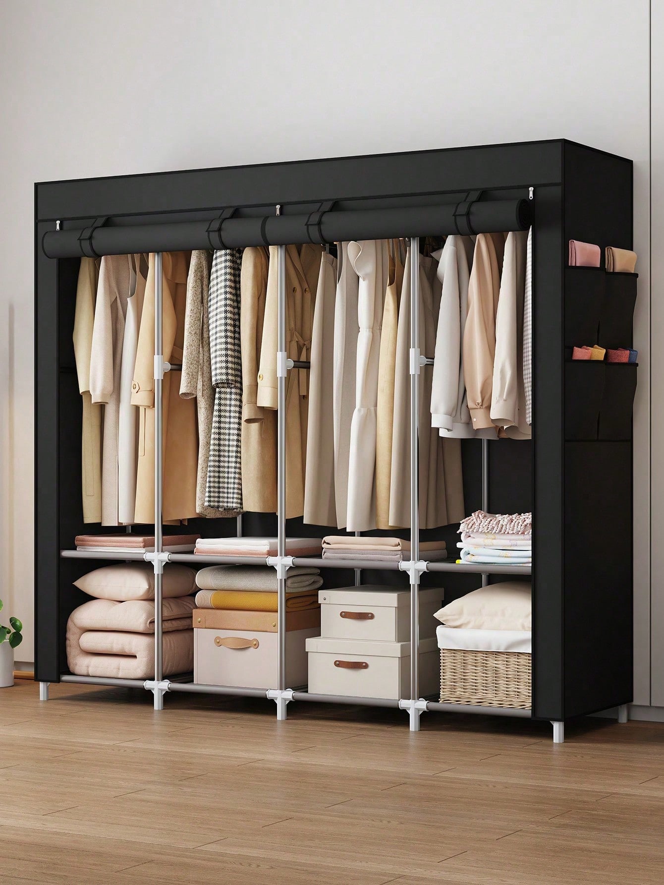 Large Portable Closet Wardrobe - Wardrobe Closet Portable Fabric Cover ulasan dan harga