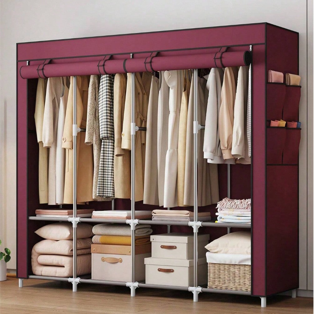 Large Portable Closet Wardrobe - Wardrobe Closet Portable Fabric Cover ulasan dan harga